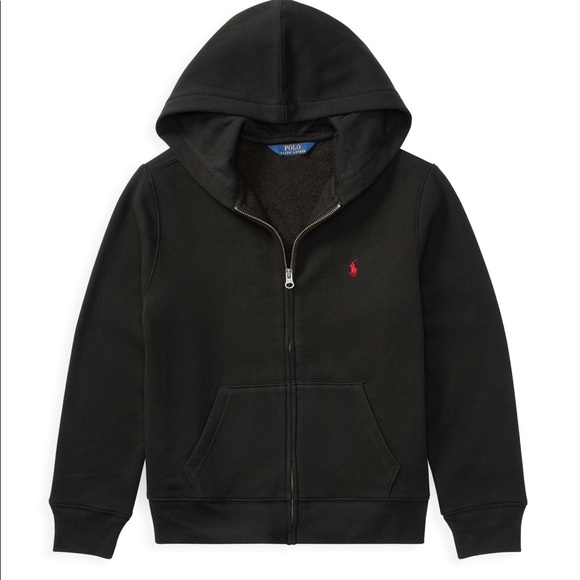 black polo hoodie